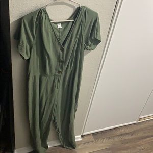 Olive green jump suit